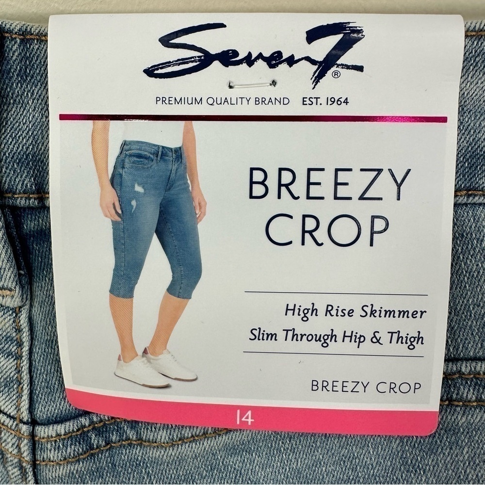Seven7 Breezy Crop High Rise Skimmer Jeans, 14 - Picture 4 of 9